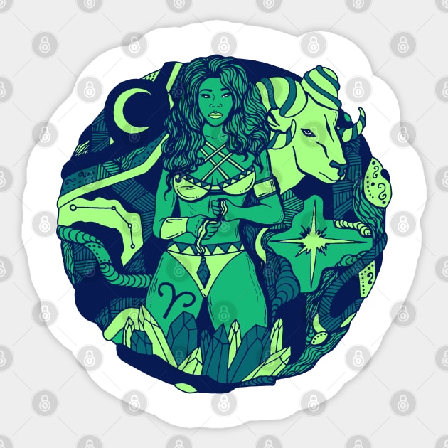 Ngreen Aries Beauty Sticker by kenallouis